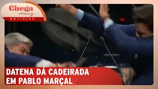 Datena dá cadeirada em Pablo Marçal em debate eleitoral  Chega Mais Notícias 160924 [upl. by Vaughn]