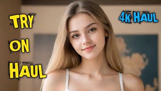 4K Transparent Lingerie  Try On Haul See Everything  See Through  Transparent Haul Try On New [upl. by Gault]