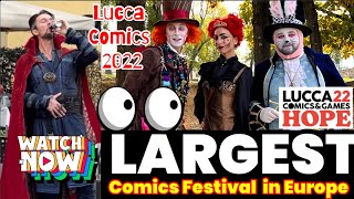 LUCCA COMICS amp GAMES 2022 WALKING TOUR♥️EUROPES LARGEST COMICS FESTIVAL♥️BUMPED INTOfiveinitaly [upl. by Mancino]