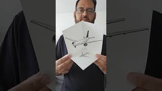 3D Anamorphic drawing of a plane planedrawing 3ddrawing [upl. by Kcirrez925]