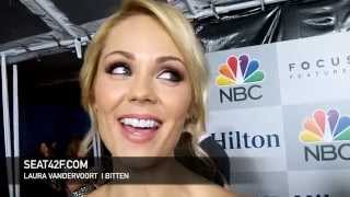 Laura Vandervoort Bitten Golden Globes 2015 Interview [upl. by Ailahk]