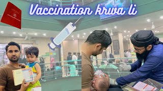 Vaccine krwa li bchy bohat roy Saira Asim daily vlogfunny foryou viralvideo vlog [upl. by Robert]