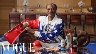 11 Things Snoop Dogg Carries in His Olympic Bag  In the Bag  Vogue [upl. by Anirdnaxela]