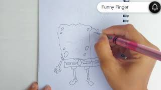 Menggambar Spongebob squarepants  How to draw spongebobsquarepants bikinibottom part 1 [upl. by Iluj]