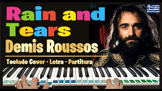 Rain and tears Demis Roussos lyrics teclado cover letra partitura cover tutorial [upl. by Aennil]