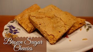 EASY Brown Sugar Chewies Recipe  Brown Sugar Chewy Bars  Easy Dessert Ideas [upl. by Yniattirb130]