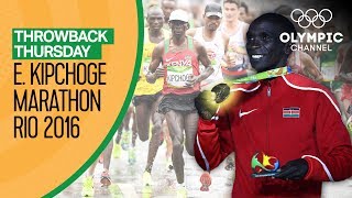 Eliud Kipchoge wins Mens Marathon  Rio 2016  Throwback Thursday [upl. by Isnam829]