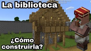 Cómo HACER 👉 LA BIBLIOTECA en MINECRAFT [upl. by Bianchi956]