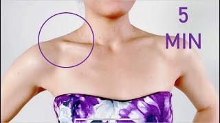 5 minutes shoulder workout at home for beautiful shoulder visible collarbone and painfree neck [upl. by Bobinette]