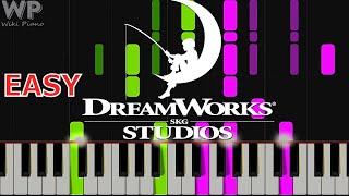 DREAMWORKS  Movie Intro Theme  Piano Tutorial EASY ✔️ [upl. by Schiro]