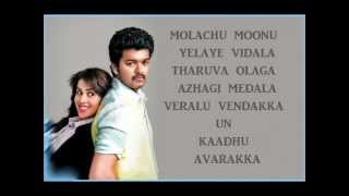 Velayutham  Molachu Moonu Lyrics [upl. by Imoian]