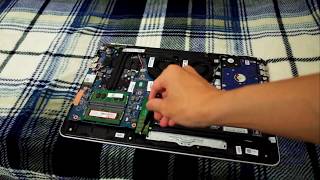 HP 2017 TPN Q173 15 bc213TX Pavilion Gaming Laptop unbox tear down RAM M2 SSD HDD upgrade repair fix [upl. by Eceerahs]