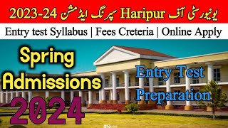 University of haripur spring admissions 2023  UOH  UOH spring admission 2024  UOH entry test [upl. by Zawde492]