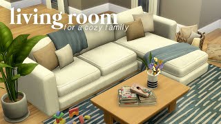 I made my first custom content pack Living room for a cozy family 🏡 sixamcc x oshinsims [upl. by Adahsar]