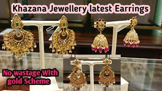 Khazana Jewellers Exclusive jhumki designs with priceButtalulightweight gold Jhumki with price [upl. by Raine]