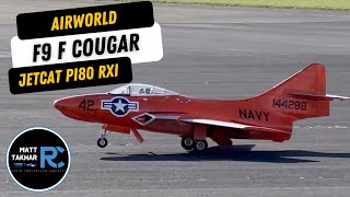 F9 F Cougar Flight  Turbine  Jetcat P180 rxi  21 meters [upl. by Ciapas540]