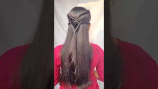 Easy braids for saree and Kurtis  easy hair  shorts trendingshorts easyhairstyle hair hacks [upl. by Otha]