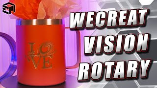 EASY Tumbler Engraving WeCreat VISION Rotary System Guide [upl. by Itin]