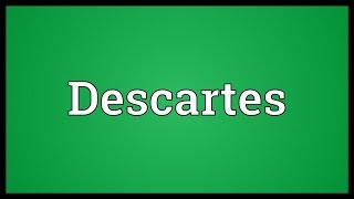 Descartes Meaning [upl. by Akived]