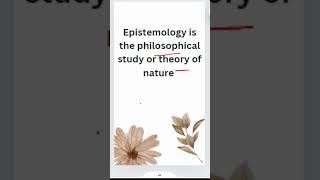 Meaning of Epistemology amp Types of epistemologies selfstudy179 youtubeshorts net neteducation [upl. by Levana]