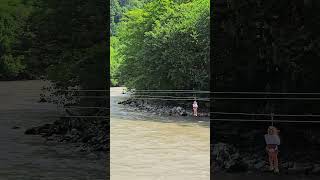 Зиплайн над рекой Бзыбь Абхазия Zipline over the Bzyb River Abkhazia абхазия abkhazia [upl. by Oswell]