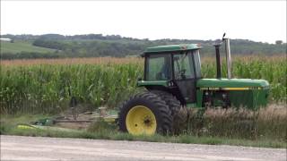 Bush Hogging with John Deere MX15 mower and John Deere 4455 [upl. by Estis]