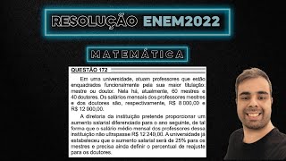 ENEM 2022 Em uma universidade atuam professores que estão enquadrados funcionalmente pela sua maior [upl. by Nahama]