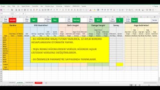 EXCEL SiZE MAAŞ BORDROSU SİMULASYONU [upl. by Carol]