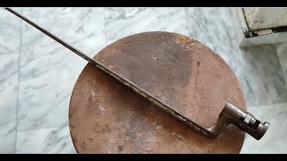 French M1847 musket bayonet restoration [upl. by Illa225]