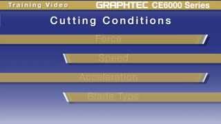 Graphtec CE6000 Training  Cutting Conditions [upl. by Yemac]