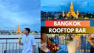 Bangkok Rooftop Bar with Stunning Wat Arun View  Thailand Vlog [upl. by Shore]