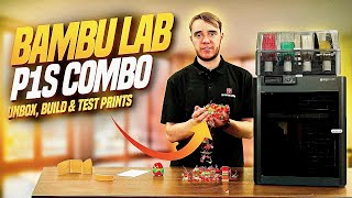 BAMBU LAB P1S COMBO  UNBOX BUILD amp TEST PRINTS [upl. by Ora]