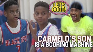 Carmelo Anthony IMPRESSED Watching HIS SON Kiyan Anthony is a BUCKET [upl. by Viguerie]