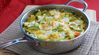 Calabacitas con Queso  Zucchini with Cheese Dish Recipe  The Sweetest Journey [upl. by Joell248]