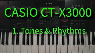 Casio CTX3000 1 Tones amp Rhythms  How to select [upl. by Ledairam905]