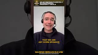 Why You Should Vet Sponsors in Real Estate Syndication with Brian Davis [upl. by Eniak134]