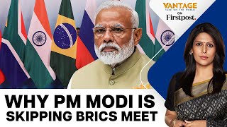 IsraelHamas War PM Modi Skips BRICSPlus Meet  Vantage with Palki Sharma [upl. by Ecyob]