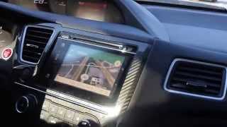 2015 Honda Civic Si  HTC One M9 Google Maps Navigation Operation Mirror Link [upl. by Sgninnej]