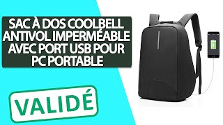 Avis Sac à dos antivol imperméable avec Port USB CoolBELL pour ordinateur portable [upl. by Bull841]