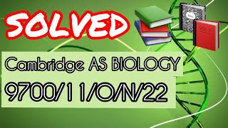 AS BIOLOGY CAMBRIDGE octobernovember variant 1 2022 I 970011on22 SOLVED PAPER 1 [upl. by Nixon]