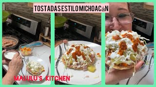 Tostadas Estilo Michoacan delicious lunch dinner food kitchen envivo [upl. by Montague]