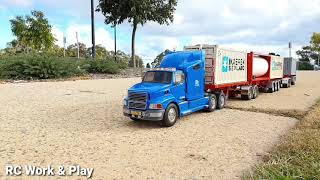 RC Tamiya Ford Aeromax and Knight Hauler run [upl. by Rednasxela]