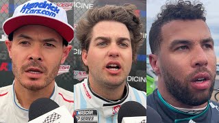 Kyle Larson Noah Gragson Bubba Wallace and Ryan Preece React to Dega Wrecks at Care Center [upl. by Htezzil539]