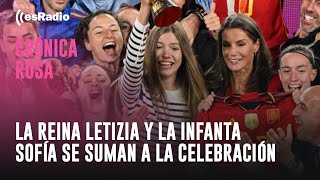 Crónica Rosa La reina Letizia y la infanta Sofía se suman a la celebración de las Campeonas [upl. by Whitver]