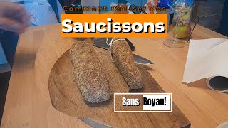 Tuto Saucissons sans boyau fait maison [upl. by Mashe]