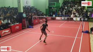 Exciting full fInal match H Leihong Konyak vs Riku Khape  Mens singles 45th Badminton Championship [upl. by Fernandez]