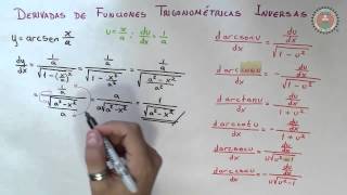 49Derivadas funciones trigonométricas inversas [upl. by Kelcey]