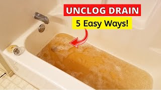 5 Easy Ways to Unclog Bathtub Drain [upl. by Nica]