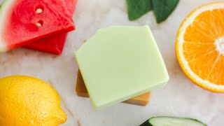 Making soap with fresh ingredients🍉🥥🍋🥒🍊 A compilation [upl. by Jennilee348]