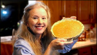 How to make CUSHAW SQUASH Pie with homemade crust Green Striped Squash [upl. by Euqinitram]